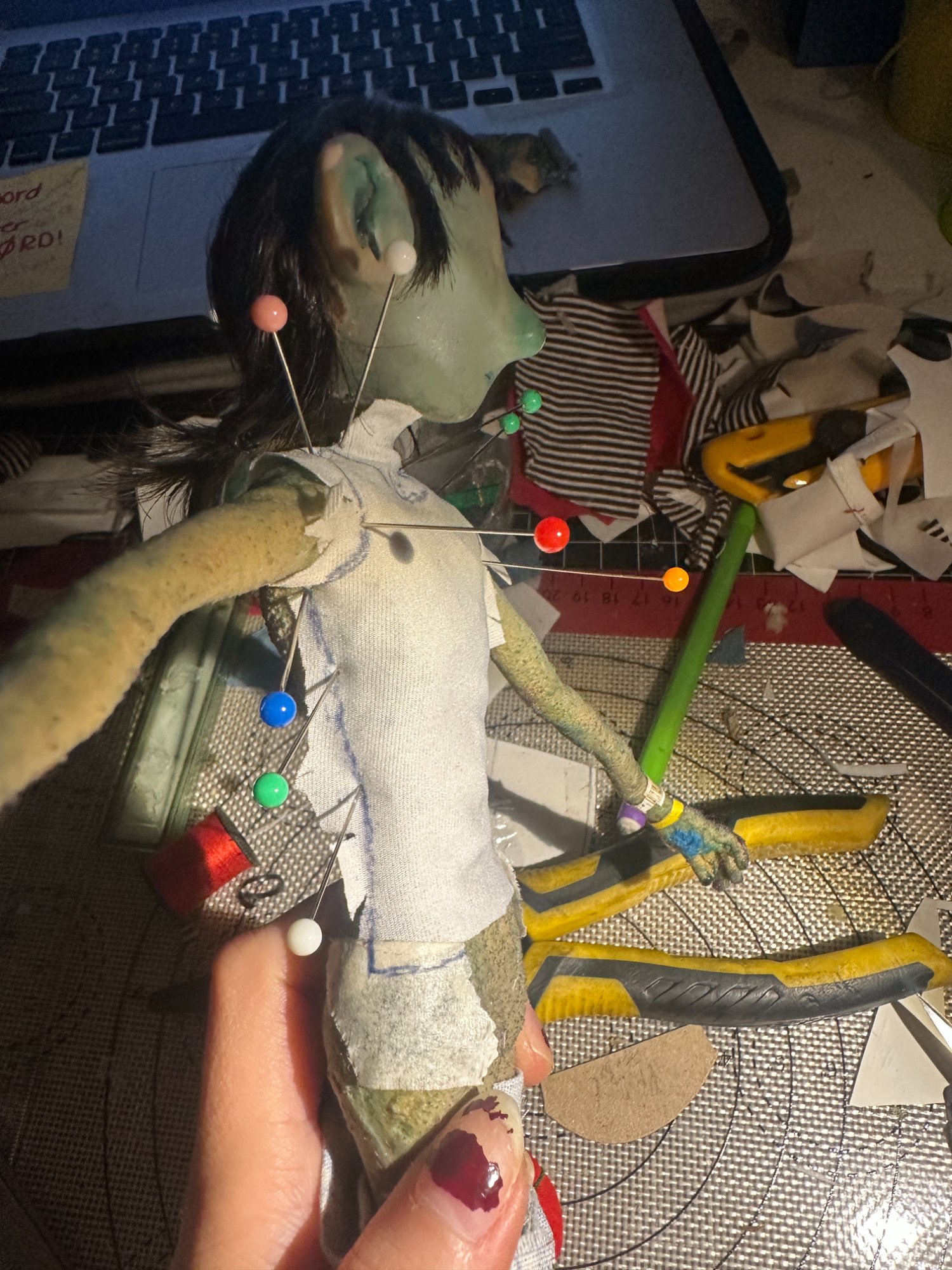 Draping shirt, seam allowance visible