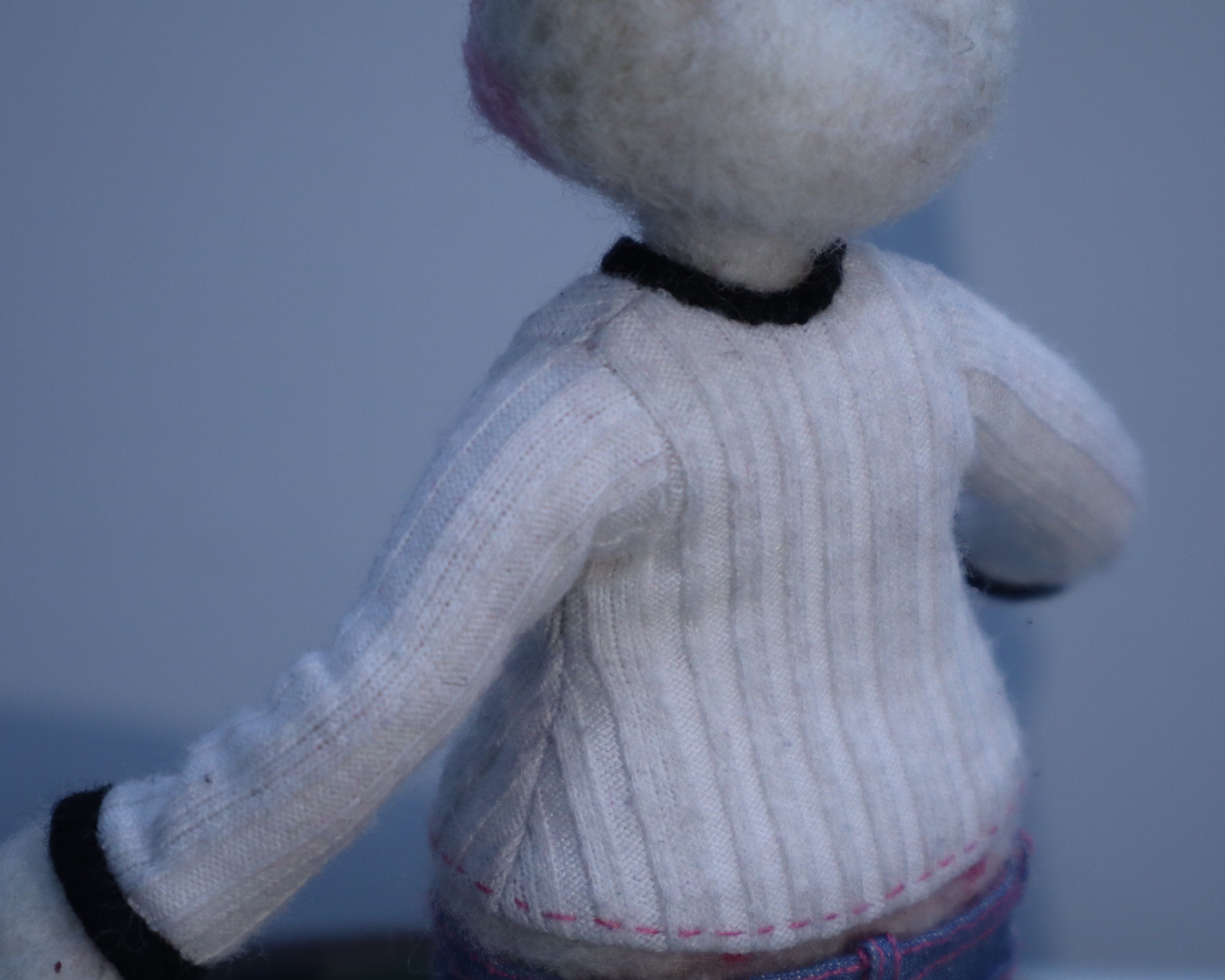 Long sleeve and jeans side view