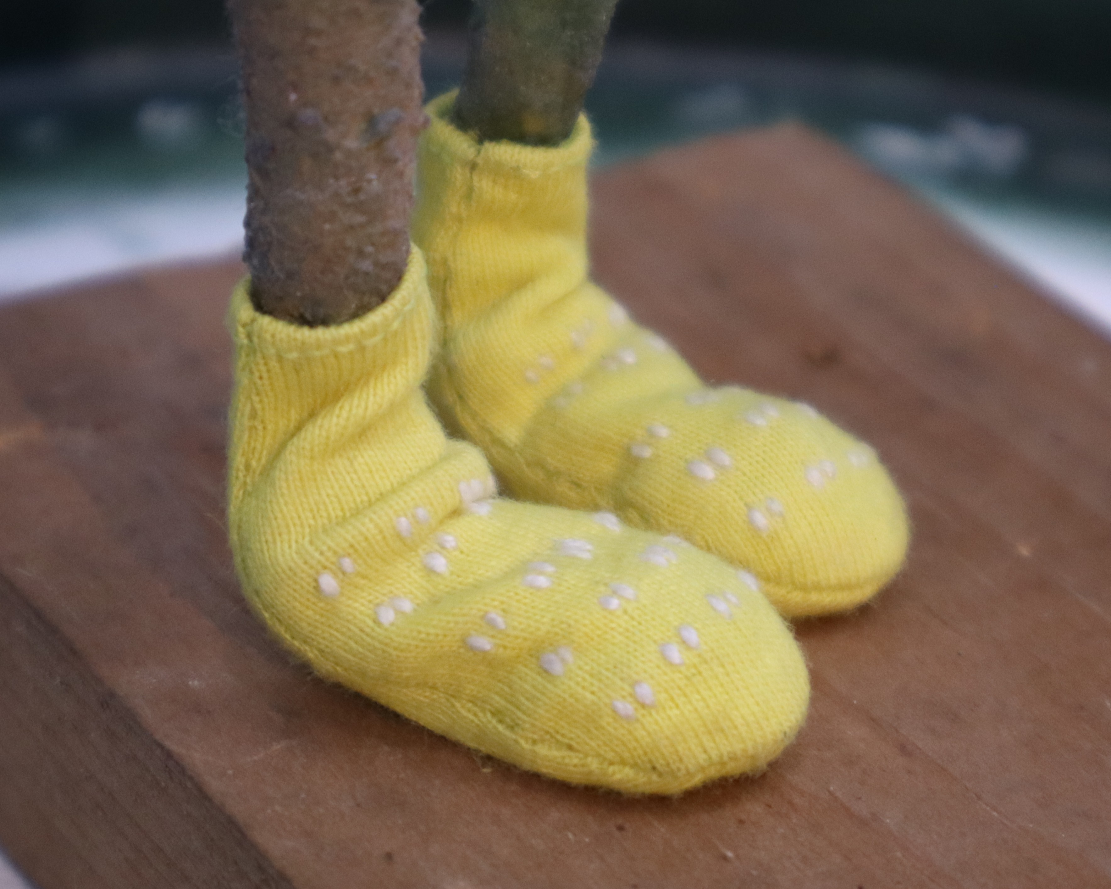 Hospital socks close up grip detail