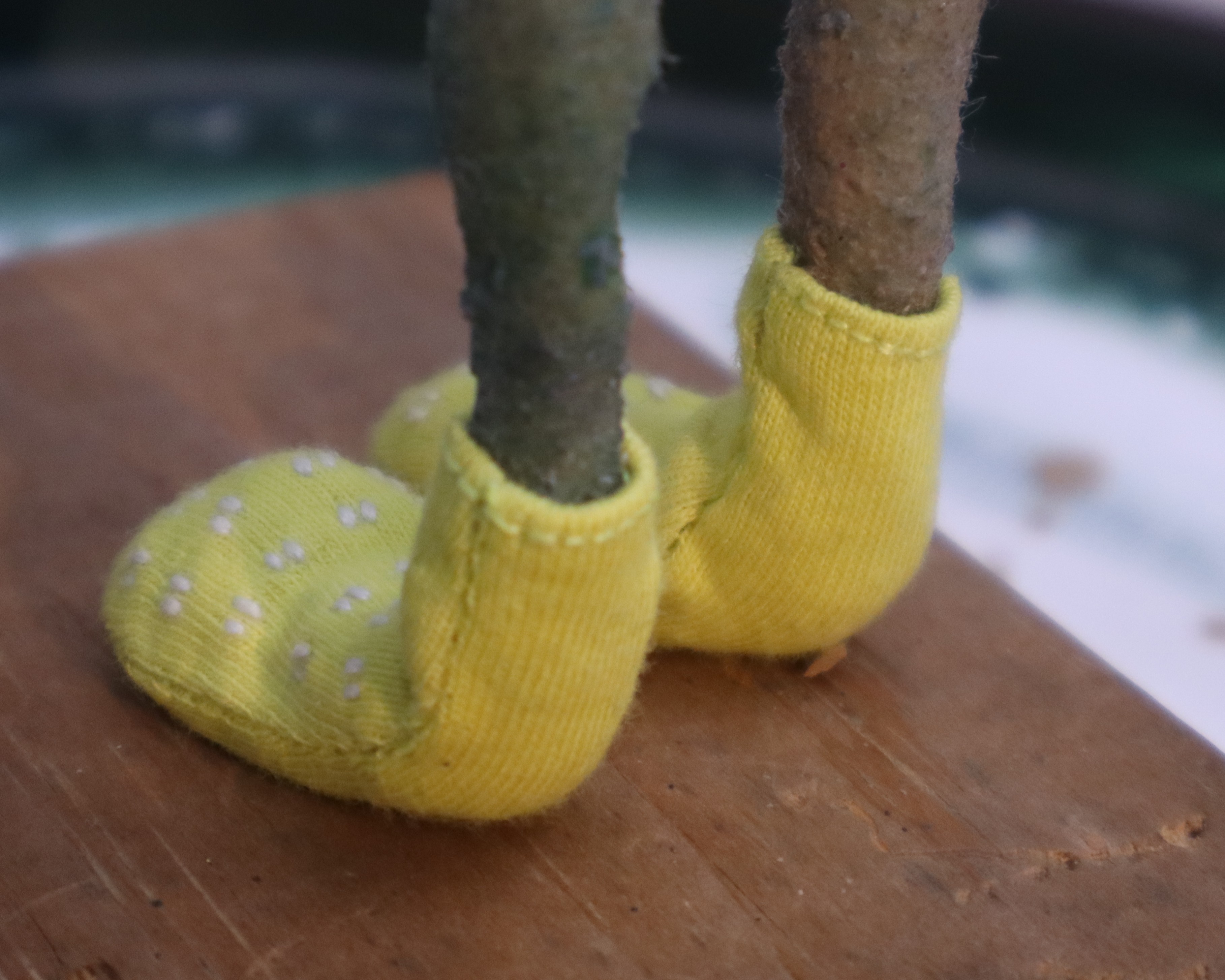 Hospital socks side view